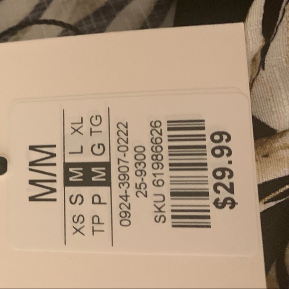 Revamped medium romper/dress with black, white, tan leaf design. Cutout back - Picture 7 of 10